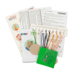 Набор для вышивания PANNA Живая картина JK-2253 Брошь. Тигр Эдмунд 5.5 х 5.5 см