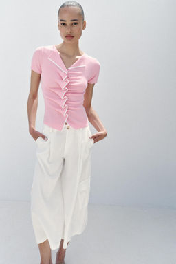 TOP PUNTO FRUNCES / Rosa