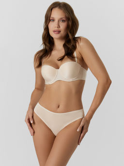 Цена за 2 штуки! Трусы слипы женские кремовые с кружевом