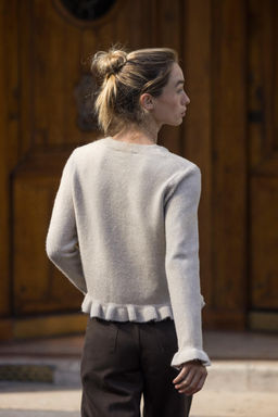 RUFFLE TRIM KNIT CARDIGAN - Zara фото 4