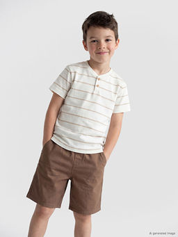 Erkek ?ocuk Henley Yaka Ti??rt