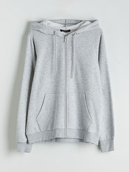 Kap??onlu Kad?n Fermuarl? Sweatshirt