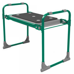 Скамейка-перевертыш садовая, складная, 2-х сторонняя 56х30х42,5см, каркас - металлическая труба, сиденье - изолон, нагрузка до 100кг, зеленый (Россия)