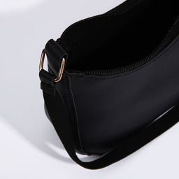 Сумка багет из искусственной кожи,19х15х6.5 см, чёрный цвет - Nazamok фото 6