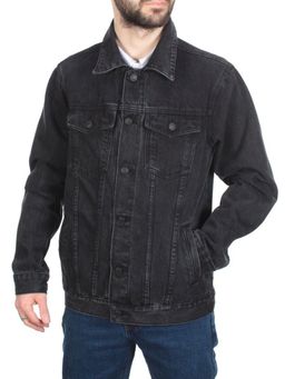 5922 BLACK Куртка джинсовая мужская VH JEANS (80% хлопок, 15% полиамид, 5% спандекс) - Фабричный китай фото 3