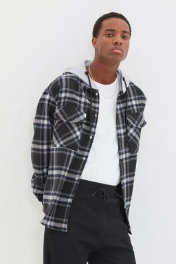 Lacivert Erkek Regular Fit Cift Cep Kapakl? Ceket Gomlek - Trendyolmilla фото 2