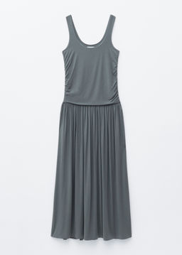 Maxivestido de punto fruncido