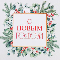 Коробка складная Новогодняя акварель, 20 20 5 см - Дарите счастье фото 5