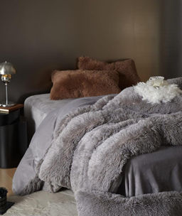 Меховой КПБ Mency Однотонный MMENO004 Евро