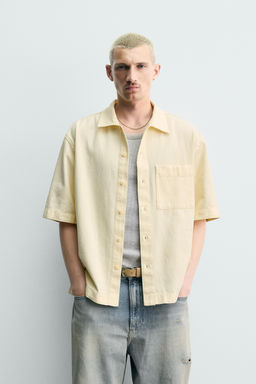 SOBRECAMISA ESTRUCTURA BORDADO / Amarillo - Zara фото 2