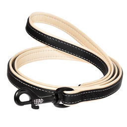 ВИА Поводок Joli из натуральной кожи, ш. 18 мм, длина 1,2м, черный 25кл21