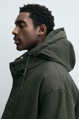 WASHED RELAXED FIT PARKA - Zara фото 5