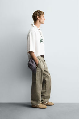 EMBROIDERED BOXY FIT POLO SHIRT - Zara фото 4