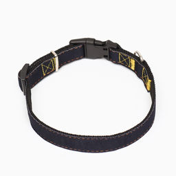 Ошейник Джинс, чёрный подклад, ширина 2 см - Пижон фото 2