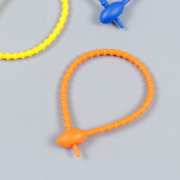 Цена за 5 шт. Основа для брелока силикон Хомут МИКС 21 см - Арт узор фото 4