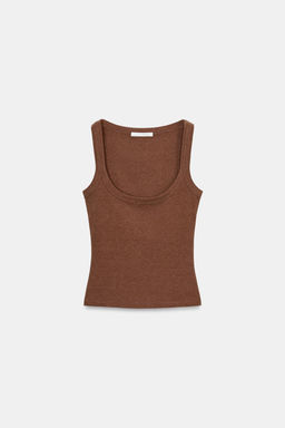 CAMISETA ALGOD?N MANGA SISA / Tostado vigor? - Zara фото 3