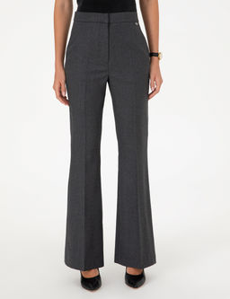 Antrasit Flare Fit Y_n Kuma_ Pantolon