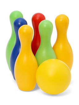 Боулинг детский, набор: 6 кеглей 21×7 см, 1 мяч d=6.5 см