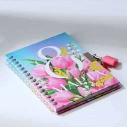 Блокнот на замочке А6, 50 л. С 8 МАРТА