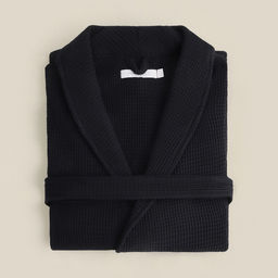 Халат вафельный женский SL HOME: Basic «Дарк Маре», размер M, хлопок 100%, чёрный