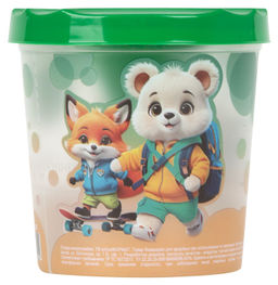 Цена за 2 шт. Стакан-непроливайка Schoolformat ЯРКИЕ ЗВЕРЯТА 250 мл зеленый с принтом