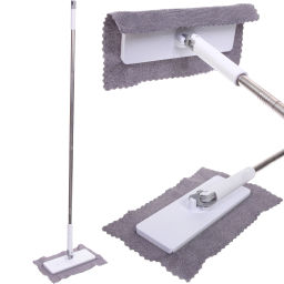 Швабра самозажимная ручка 125см. в комплекте 2 салфетки