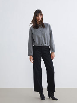 Bisiklet Yaka Kad?n Bomber Ka?e Ceket