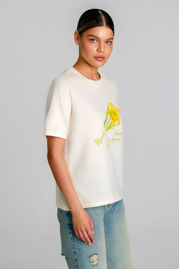 Арт. 31165 Футболка женская  44-52 (5 шт) Цвет:светло-молочныйй