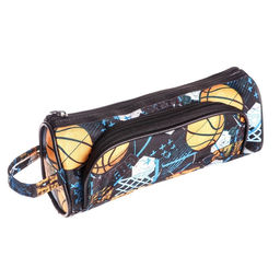 Пенал школьный на молнии "Баскетбол", 2 отделения, МИКС