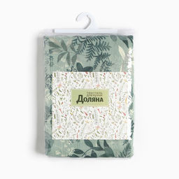Шторы для кухни Доляна «Лесная прохлада», 146×180 см - 2 шт., подхваты - 2 шт.