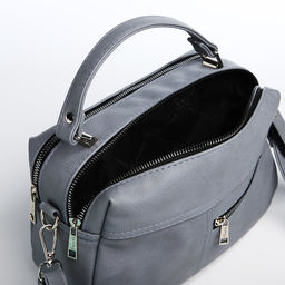 Сумка-саквояж на молнии, цвет серый - Simaland фото 8