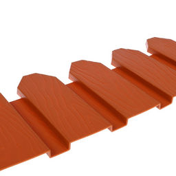 Ограждение декоративное, 18×300 см, 6 секций, пластик, терракотовое, «Дачник»