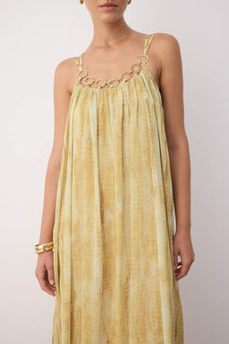 Pembe Soyut Midi Dokuma Elbise TWOSS25EL00908 - Trendyolmilla фото 9