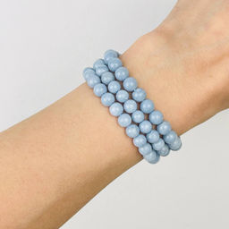 Бусины для украшений из Ангелита (65 бусин) 39 см