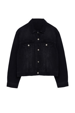 Siyah Trucker Denim Ceket TWOAW25CE00003 - Trendyolmilla фото 8