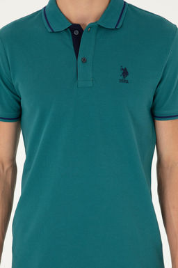 Футболка U.S. Polo Assn мужская темно-зеленая хлопок  фото 6