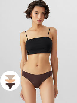 Трусы бразилиана женские в наборе, 3 шт