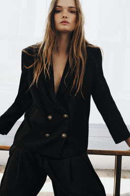 BLAZER RECTA BOTONES ZW COLLECTION / Negro - Zara фото 3