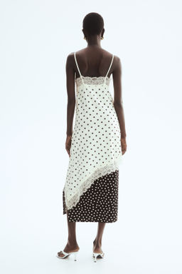 Vestido lencero con ribetes de encaje - H&m фото 5