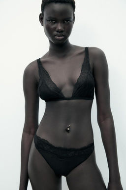 VISCOSE LACE THONG - Zara фото 2