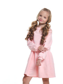 Платье для подростка с принтом UD 7744 крем-роз - Mini maxi фото 3