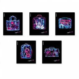 Цена за 5 шт. Тетрадь общая ученическая ErichKrause Detection, 48 листов, клетка, металлизированный голографический картон_MIX-PACK  фото 2