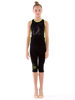 7051 Топ-майка из хлопка Гимнастка со вставками из сетки - Chersa фото 5