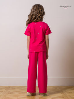 Костюм Лето сердечки малина-маджента - Sovalina фото 12