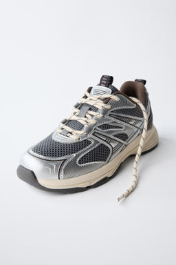ZAPATILLA DEPORTIVA METALIZADA / Plata - Zara фото 3