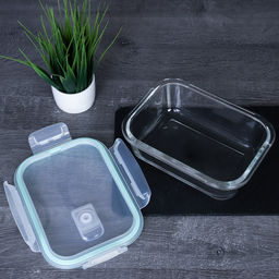 Контейнер прямоугольный крышка с клапаном 640 мл стекло / BXW-640CF /уп 36/ - ГалеонТрейд фото 2