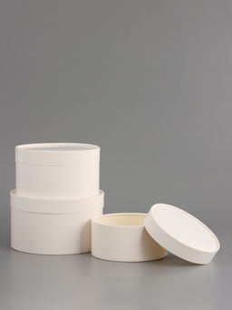 Набор подарочных коробок 3 в 1, завальцованные, белый, 20 х 12 - 18 х 10 - 16 х 8 см