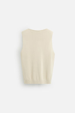 RELAXED FIT KNIT TANK TOP - Zara фото 8