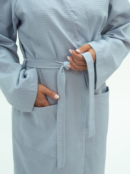 Халат SPA тк. полот. 7х7 16450 светлый графит/120-176 - Шуйские ситцы фото 4