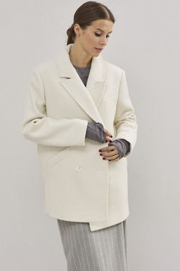 Пальто DAVA 7005 молочный фото 10